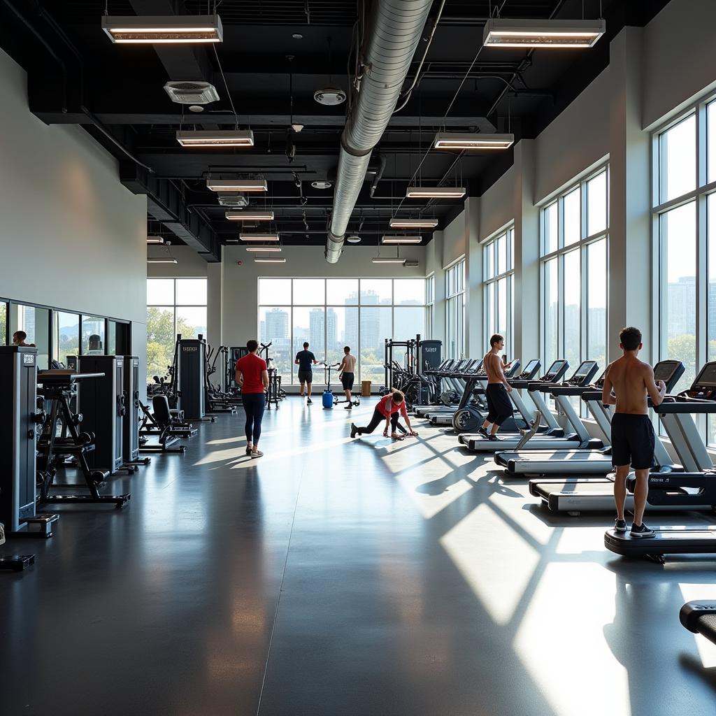 Modern gym equipment at CLB Gym Hai Duong