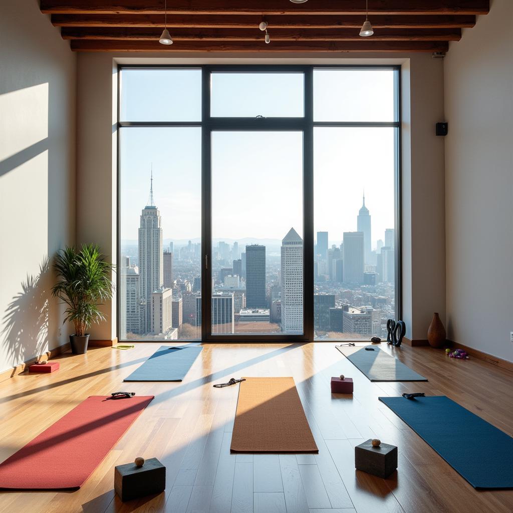 Không gian tập luyện yoga tại Sky Garden Quận 7