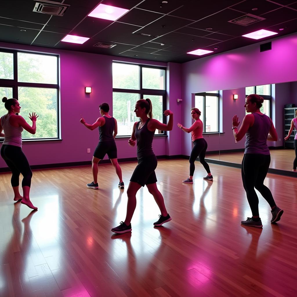 Phòng tập Zumba rộng rãi, thoáng mát