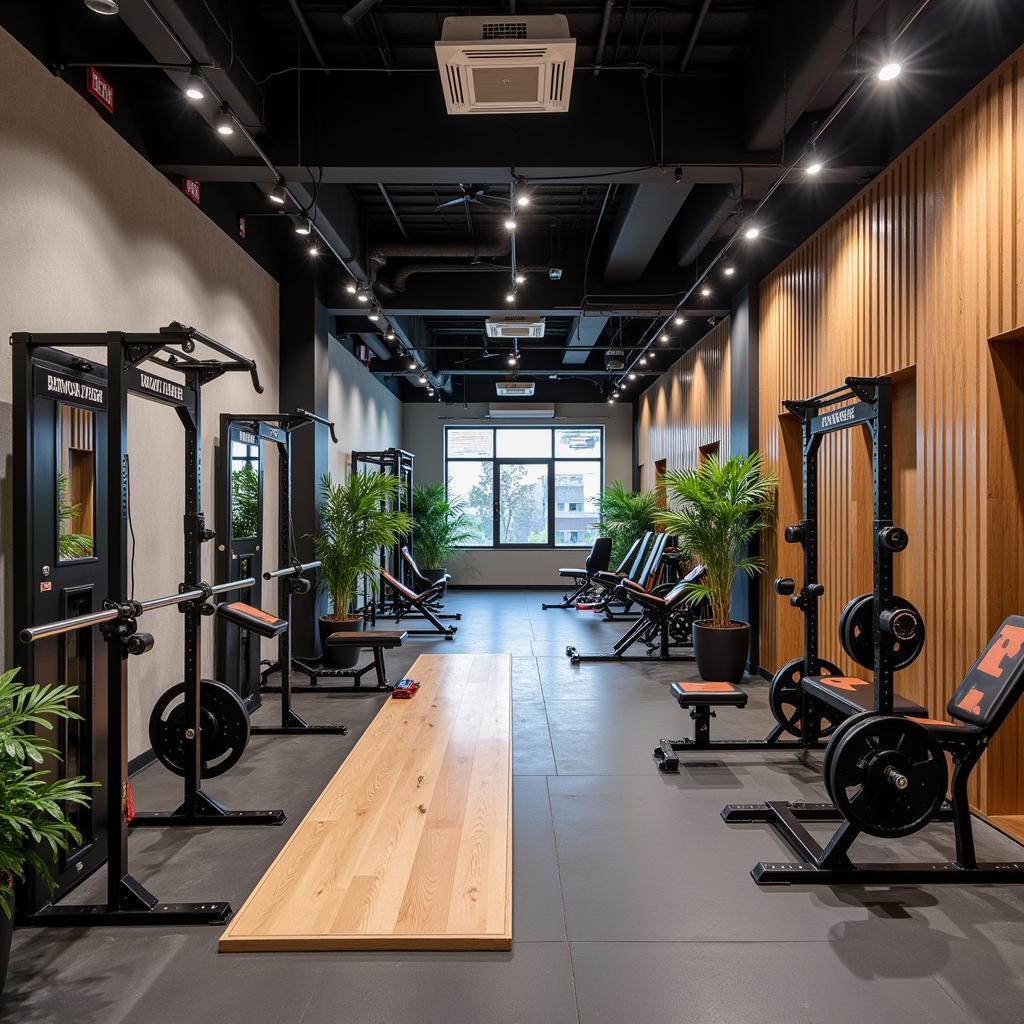 Khu vực tập gym Đình Cương