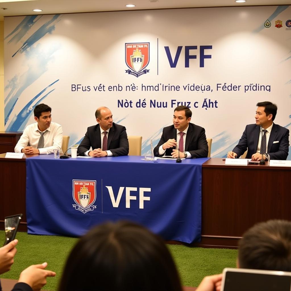 Lãnh đạo VFF họp báo