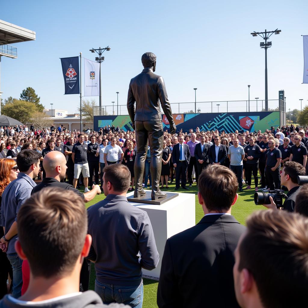 Lễ ra mắt tượng Beckham tại Dignity Health Sports Park