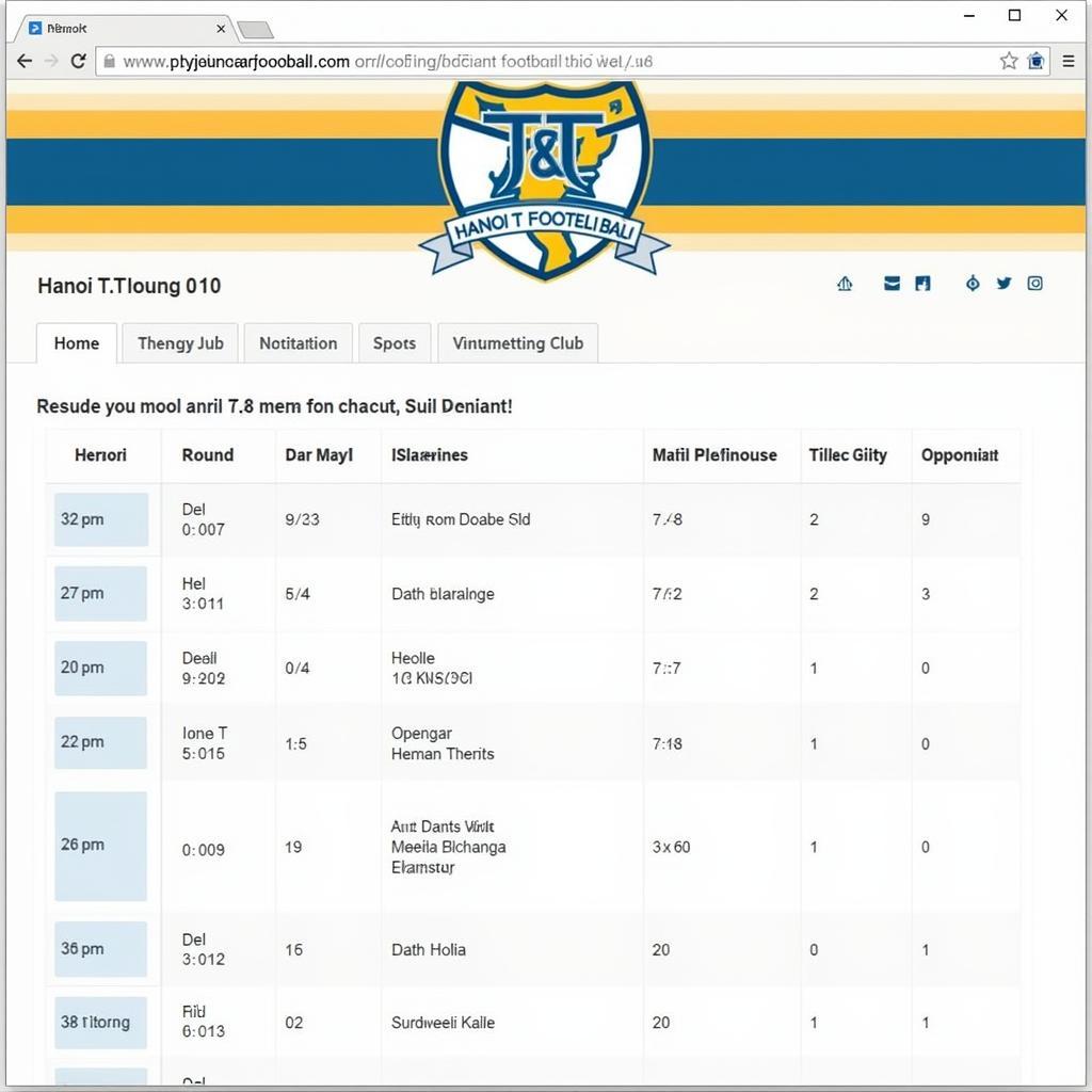 Lịch Thi Đấu Của CLB Hà Nội T&T: Theo Dõi Hành Trình Chinh Phục V-League