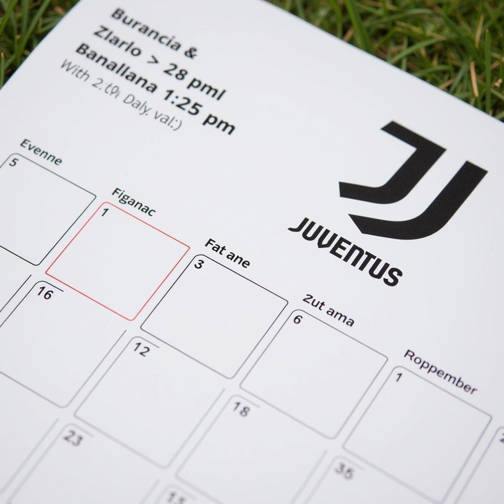 Lịch thi đấu Juventus Serie A