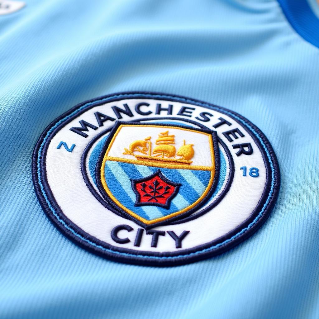 Manchester City logo on jersey