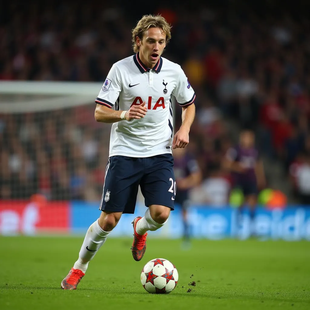 Luka Modric trong màu áo Tottenham Hotspur