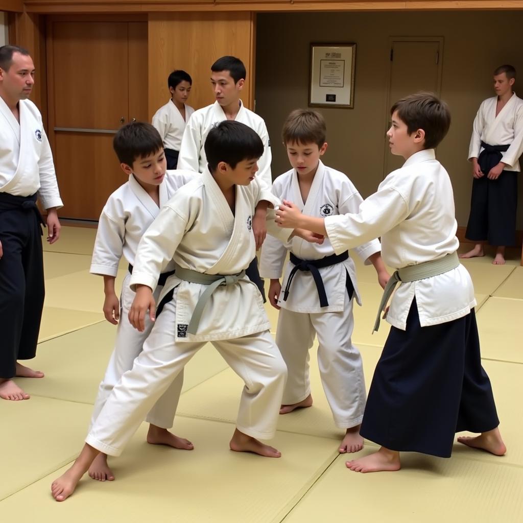 Practicing Aikido at Phu Tho Club