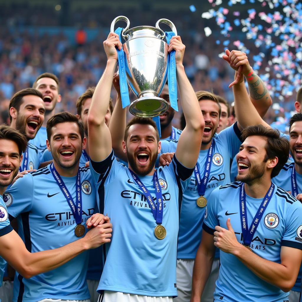 Manchester City nâng cao chức vô địch Champions League