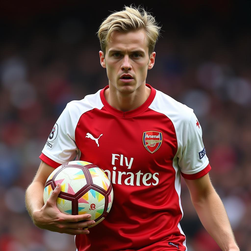 Martin Ødegaard trong màu áo Arsenal