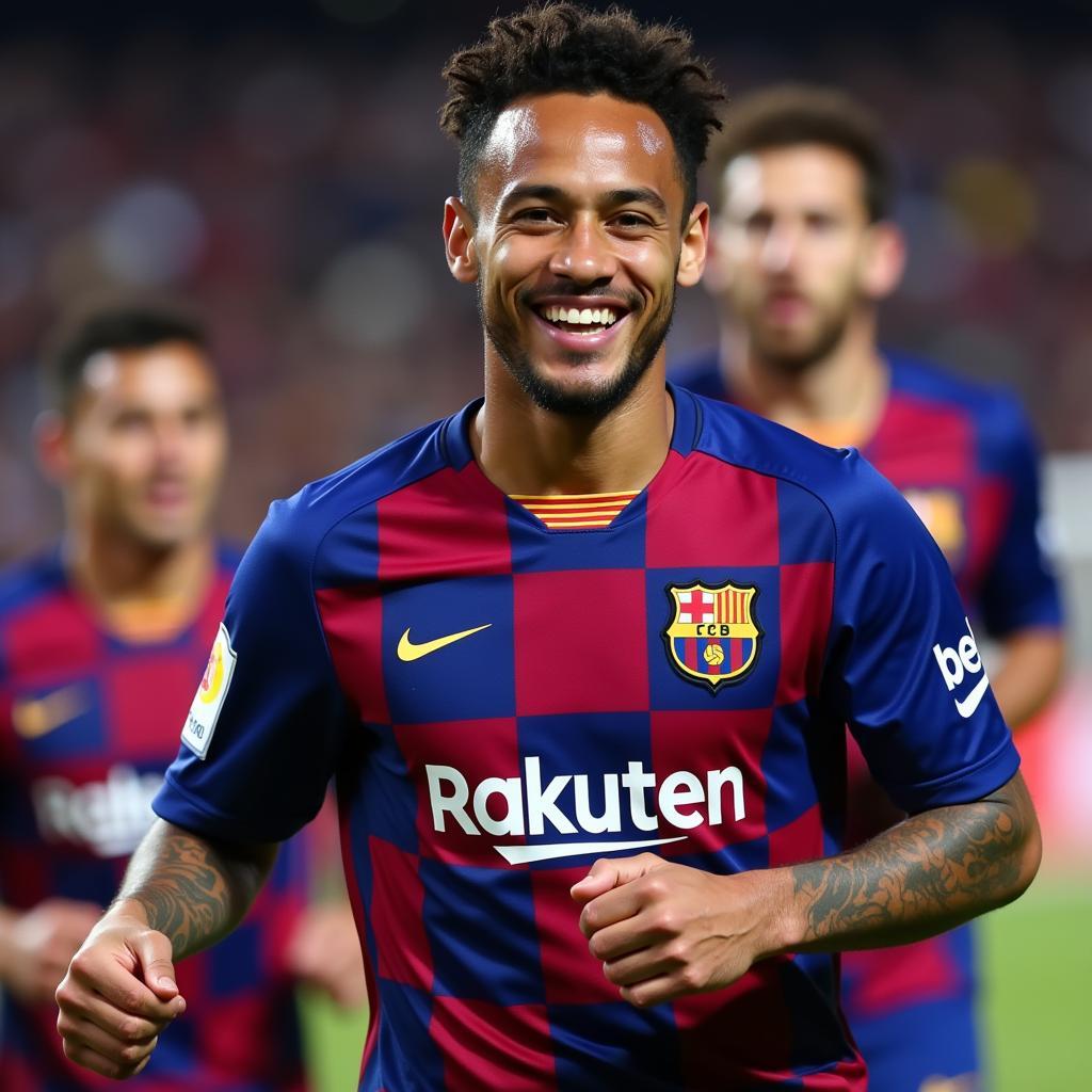 Neymar trong màu áo Barcelona