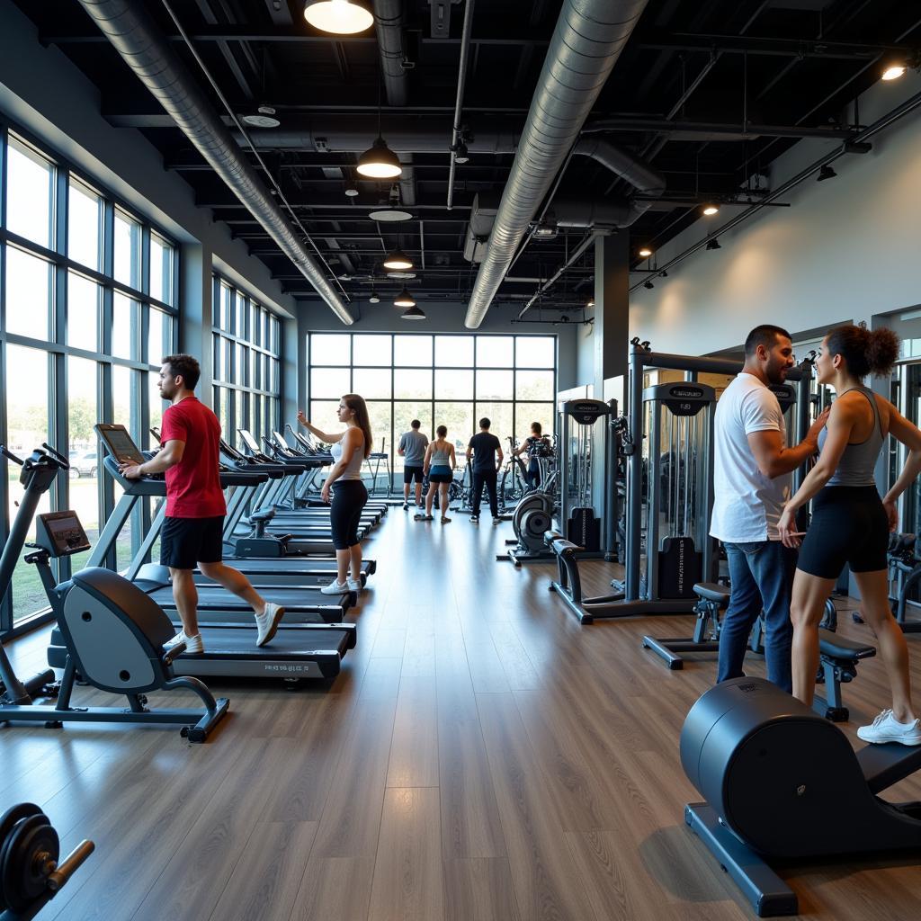 Phòng tập gym hiện đại tại Long Biên