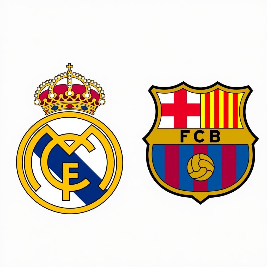 Logo Real Madrid và Barcelona