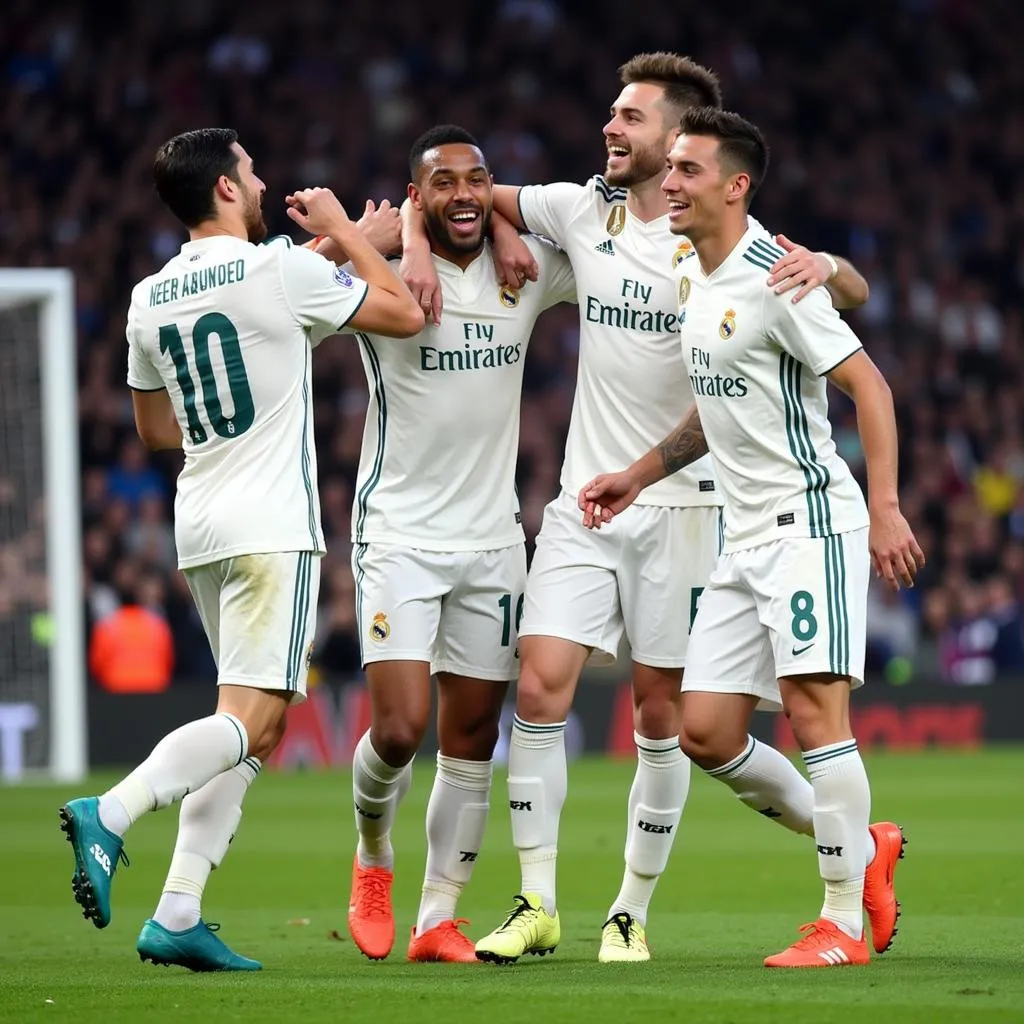 Hình ảnh Real Madrid ghi bàn Champions League 2018