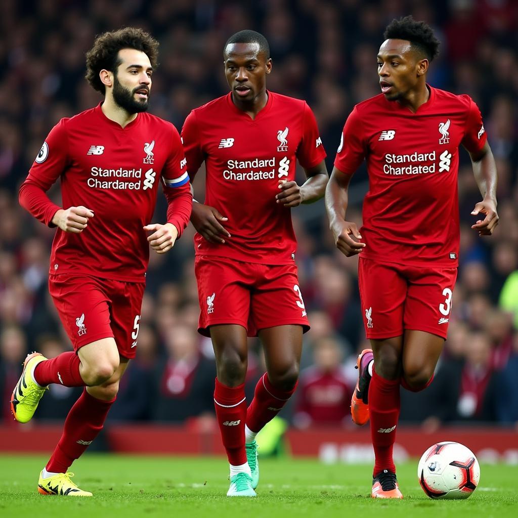 Bộ ba tấn công của Liverpool: Salah, Mane và Firmino