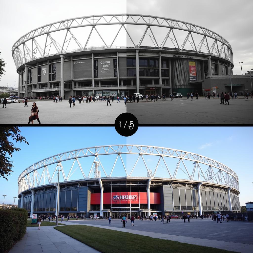 Wembley Stadium Then and Now