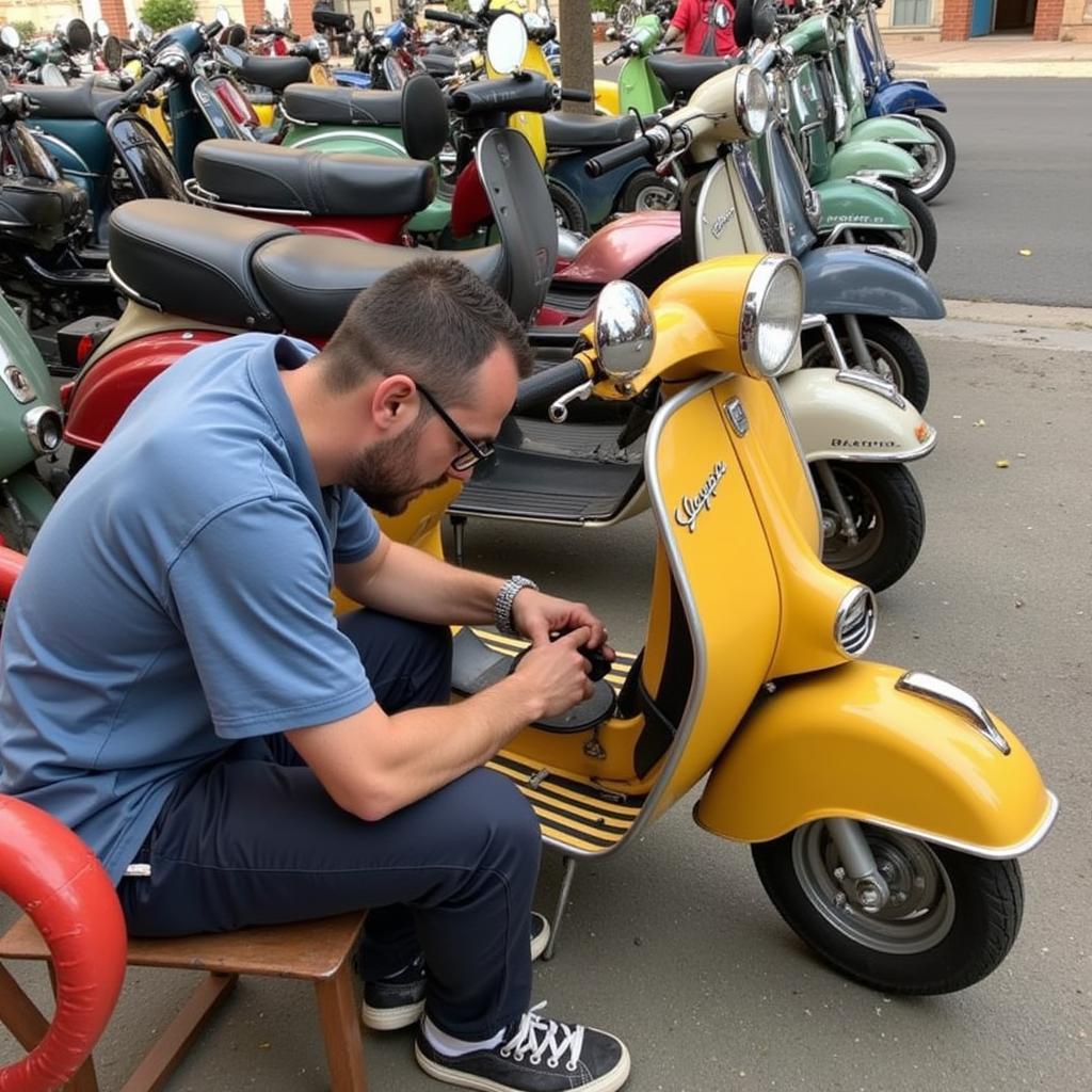 Sửa chữa Vespa tại CLB Ba Ria Vung Tau