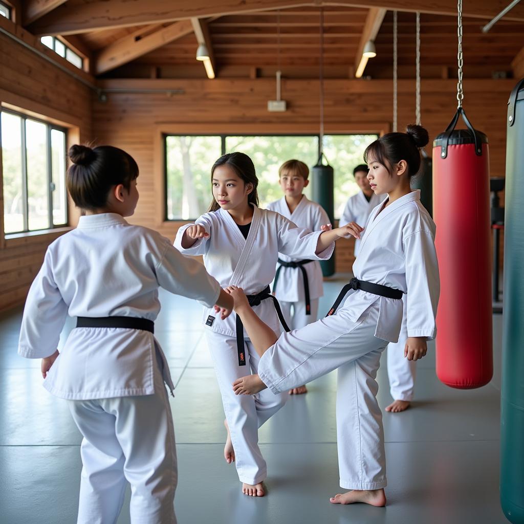 Tập luyện tại CLB Taekwondo KKI