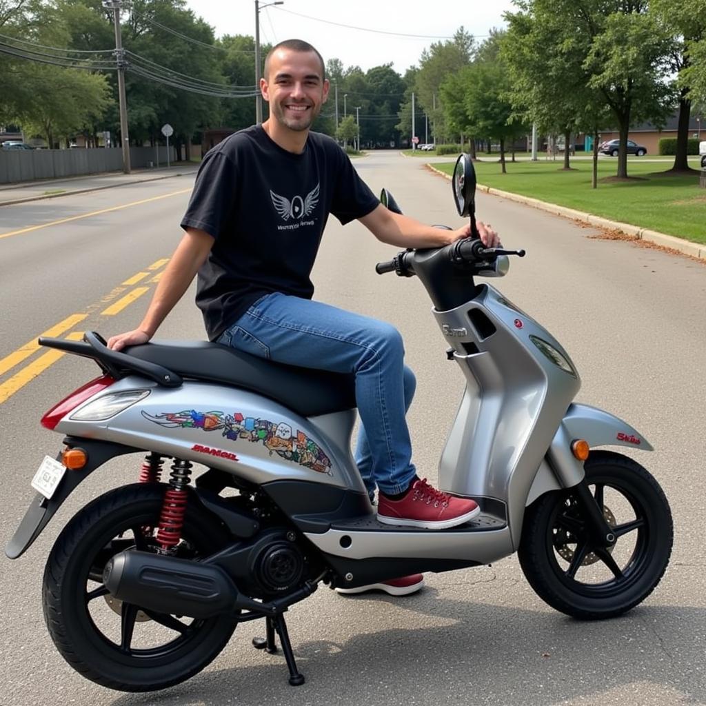 SH Club Member with Customized Scooter