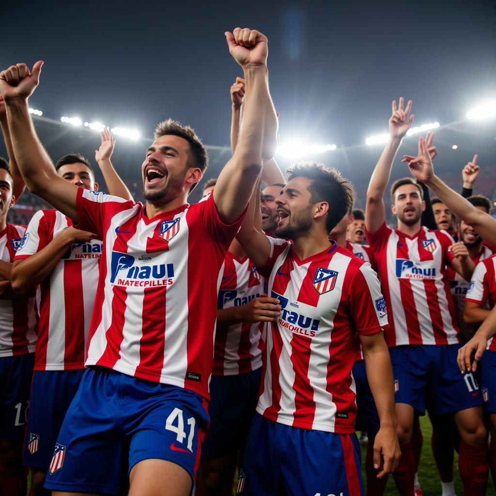 Thống kê CLB vô địch La Liga: Atletico Madrid ăn mừng chiến thắng