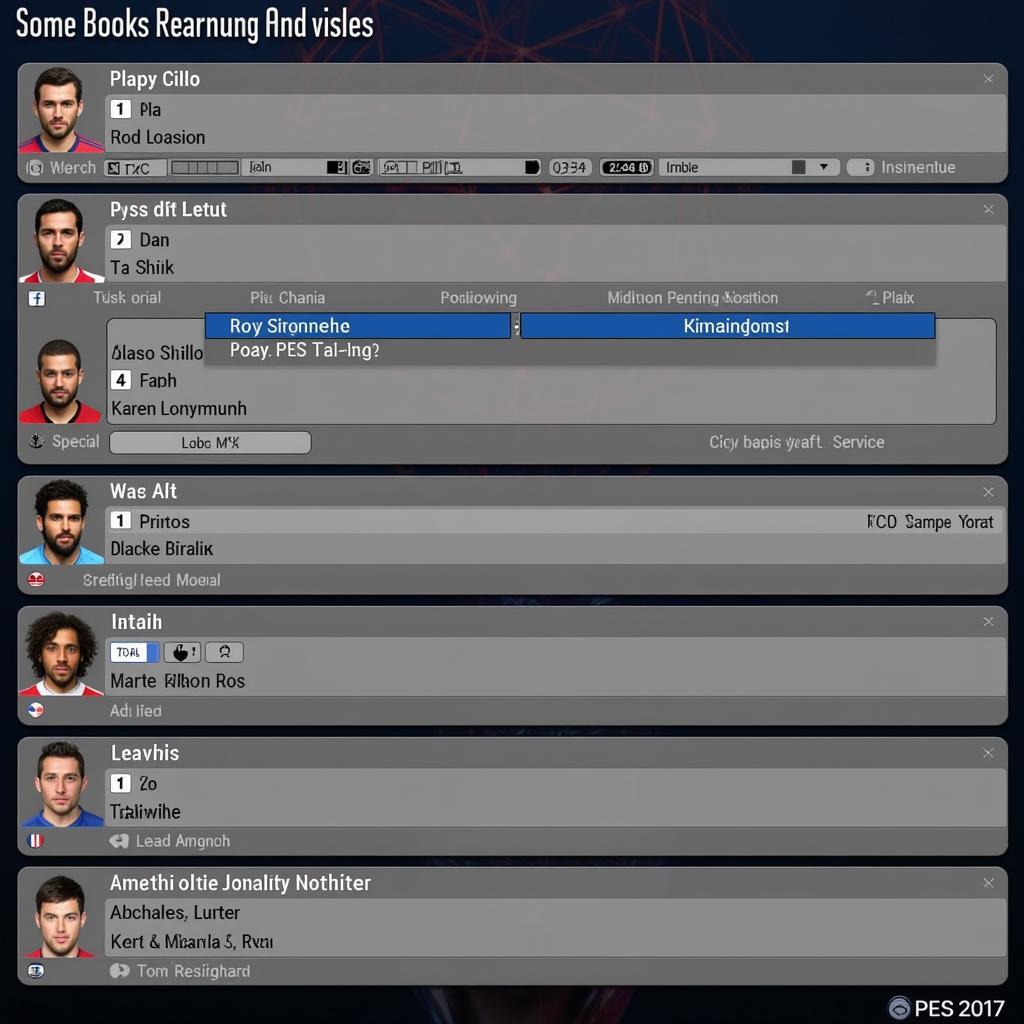 Tìm kiếm cầu thủ PES 2017