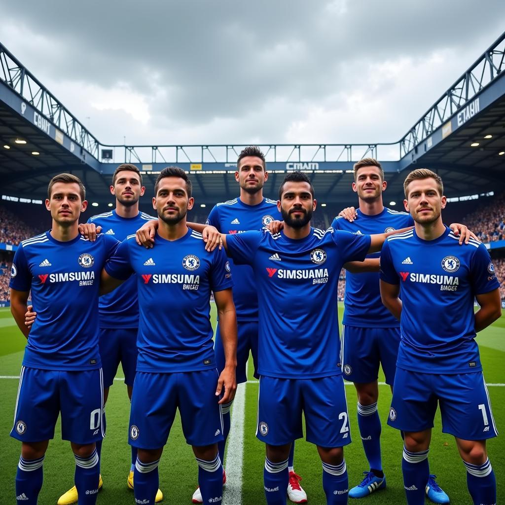 Tinh thần The Blues trong ảnh đội hình Chelsea