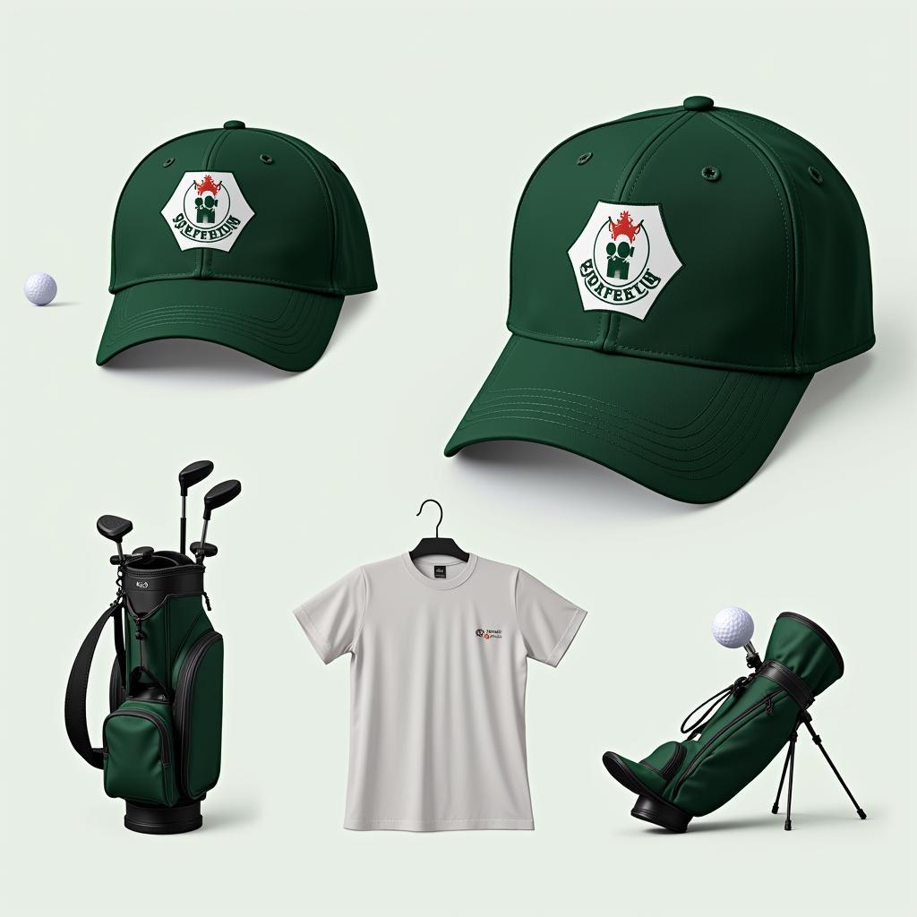 Ứng dụng logo CLB golf trên nhiều ấn phẩm