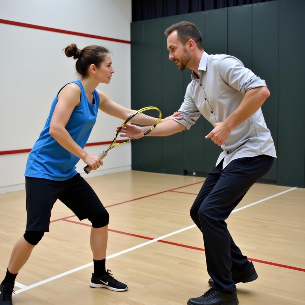 Người mới bắt đầu chơi Squash