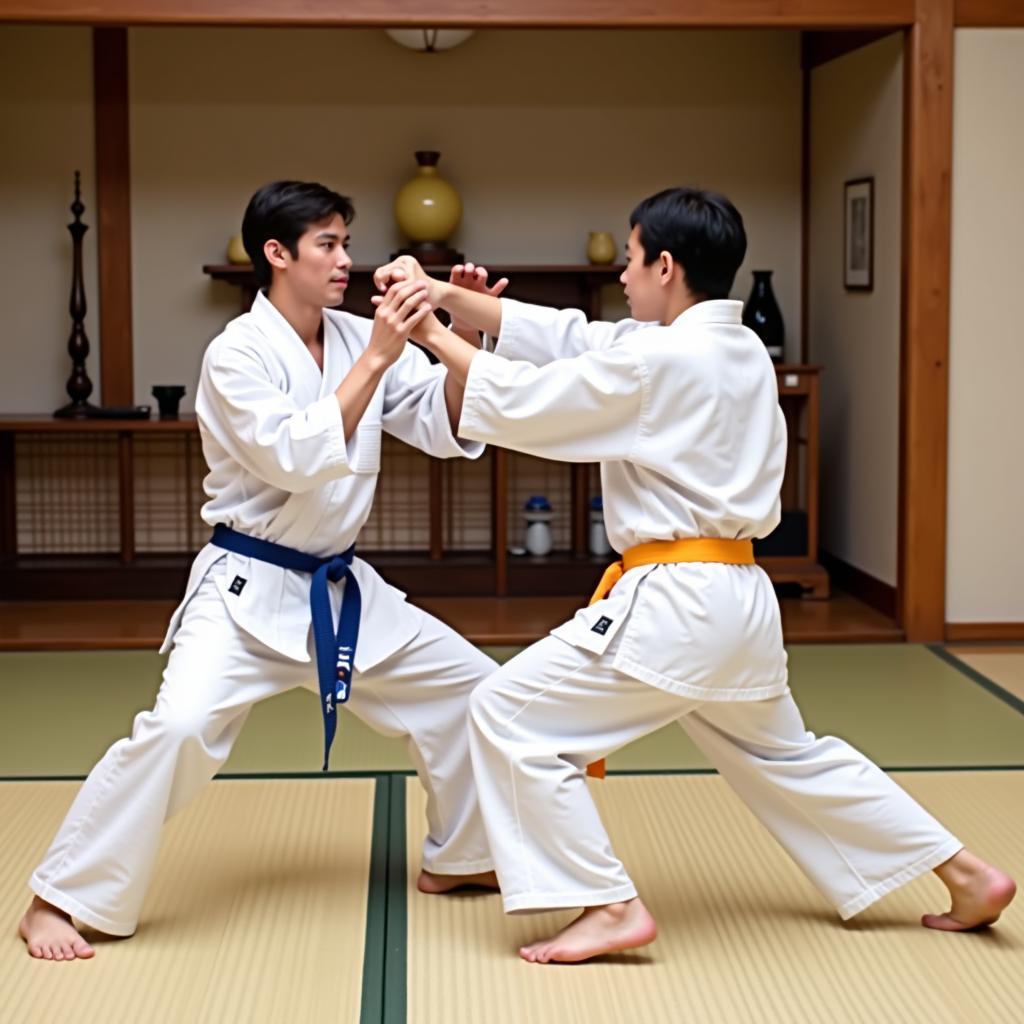 CLB võ thuật Biên Hòa tập luyện Karate